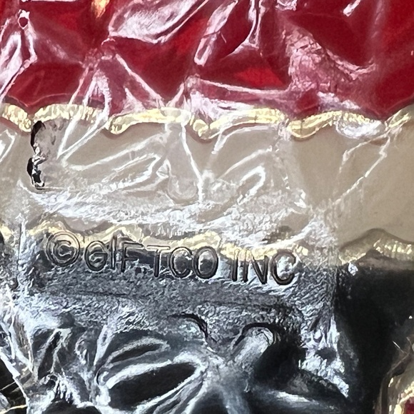 Vintage Plastic Christmas Stained Glass Suncatcher Giftco Set Of 3 with 8” Tall - Picture 7 of 14